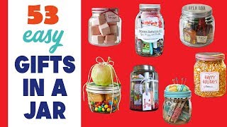 Gifts In A Jar  53 Mason Jars Gifts for Quick and Easy Presents [upl. by Arimahs]