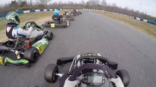 2017 GoPro Motorplex Karting Challange Round 1 Briggs LO206 Senior PreFinal [upl. by Gordie]