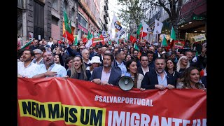 Manifestação contra a violência e imigração sem controlo Porto [upl. by Anahsohs]