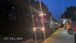 NJT and C and D action at Hackettstown NJ with 4101 82724 and 82824 [upl. by Boleslaw821]