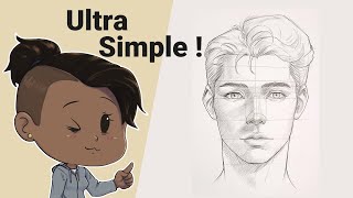 APPRENDRE À DESSINER UN VISAGE SIMPLE DEBUTANT [upl. by Zerimar]