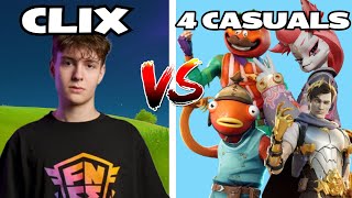 Can Clix Beat 4 Casual Players in Fortnite [upl. by Fenner]