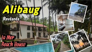 VLog 13  Beach facing resort रेवदंडा अलिबाग  La Mer Beach House Revdanda Staycation in Alibaug [upl. by Elak]