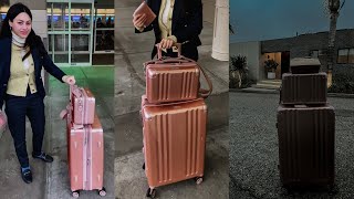 Calpak Luggage Ambeur Rose Gold Collection Review Vanity Case Hat Box Large Luggage amp Accessories [upl. by Elconin]