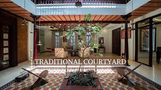 Traditional South Indian courtyard house in Chennai by Kalyani property developers  Interior Shoots [upl. by Jules]