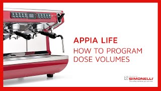 How to program dose volumes on the Appia Life  Nuova Simonelli [upl. by Higgins]