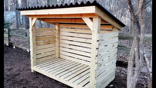 DIY Pallet BarnShed Build In 10 minutes Timelapse [upl. by Swords]