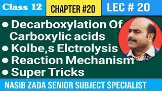 Decarboxylation of Carboxylic acids  Kolbes Electrolysis  Reaction Mechanism NASIBZADASSS [upl. by Sonni]