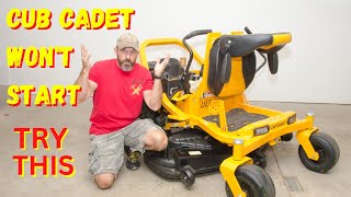 My Cub Cadet Ultima ZT1ZT2 zero turn will not start Try this first [upl. by Sewole]