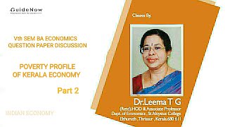 POVERTY PROFILE OF KERALA ECONOMY Part 2 Vth BA Economics Indian Economy [upl. by Ttirrej]