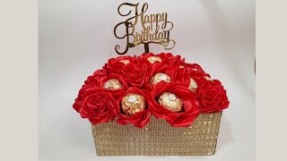 How to make DIY Chocolate bouquet at home Easy amp simple Ferrero Rocher chocolate bouquet [upl. by Friedberg772]