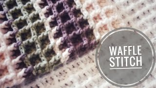 Crochet Waffle Stitch  Easiest Tutorial [upl. by Pauly103]