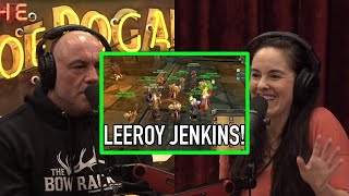 Joe Rogan reacts to the LEEROY JENKINS meme [upl. by Luciano625]