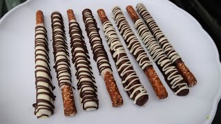 CHOCOLATE COVERED PRETZEL RODS [upl. by Atilrahc]