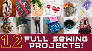 12 Full Sewing Projects For Beginners [upl. by Annorah]