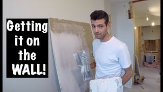 HOW TO USE A HAWK AND TROWEL PART 2 DRYWALL [upl. by Necaj]