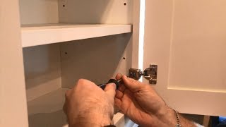 Do it Yourself  How to Adjust Cabinet Door Hinges  Step by Step [upl. by Akihsar139]