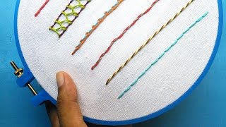 Hand Embroidery for Beginners  Part 3  5 Back Stitch Variations  HandiWorks 57 [upl. by Dnomsed]