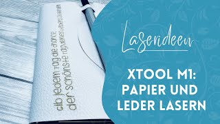 xTool M1 Laser Leder schneiden und gravieren Cardstock gravieren und PVC schneiden [upl. by Mccormac]