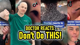 Doctor Reacts to Viral TikToks  Skincare Pimple Popping Cyst Popping [upl. by Surovy]