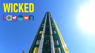 WICKED Vertical Launch Roller Coaster POV  Lagoon Utah [upl. by Adiazteb]