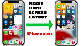 How to RESET Home Screen Layout on iPhone 2021 [upl. by Ettevets]