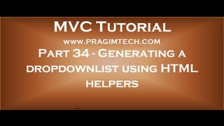 Part 34 Generating a dropdownlist control in mvc using HTML helpers [upl. by Enirehtahc]