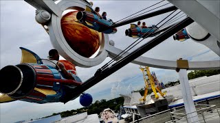 Magic Kingdom Astro Orbiter FULL Ride Experience in 4K  Walt Disney World Orlando Florida 2021 [upl. by Hayley]