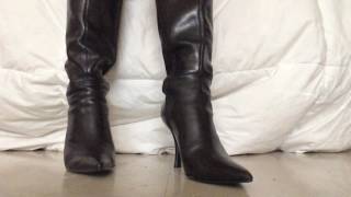 ASMR Toe tapping with pointed leather boots No talking [upl. by Mar]