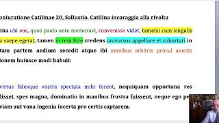 De coniuratione Catilinae 20 Sallustio Catilina incoraggia alla rivolta [upl. by Glimp]