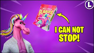 Flake Shake There once was a unicorn with magical feet emote  Fabio Sparklemane Skin Fortnite [upl. by Assiralc791]