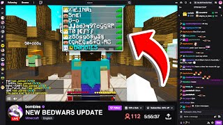 So I Streamed the NEW Bedwars Update [upl. by Felisha937]