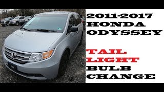 How to change replace tail light bulbs in Honda Odyssey 20112017 [upl. by Attelrak]