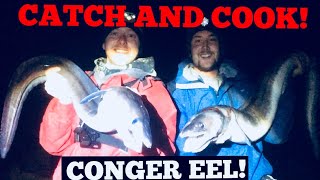 CONGER EEL CATCH AND COOK  Conger Eel Fishing [upl. by Annoik109]