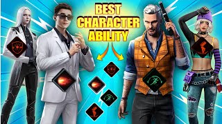 HOW TO BEST CHARACTER ABILITY IN FREE FIRE  FF ALL CHARACTER Dasha D  bee Joseph Kelly Ability💯 [upl. by Mcripley]