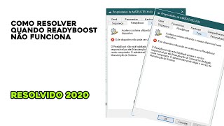 RESOLVIDO Este dispositivo não pode ser usado para ReadyBoost TUTORIAL 2020 [upl. by Illib]