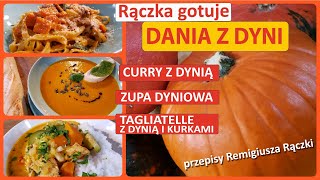 Rączka gotuje curry z dynią taglietelle z dynią i kurkami zupa dyniowa [upl. by Arateehc]