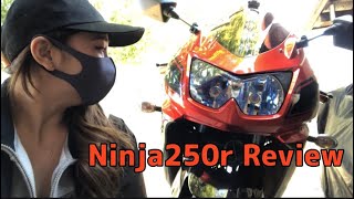 バイク女子 Kawasaki Ninja250r Review  カワサキニンジャ250rレビュー [upl. by Assitruc193]