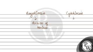 Assertion Karyokinesis occurs in Sphase Reason Cell division stops in starting of interphase [upl. by Derfiniw]