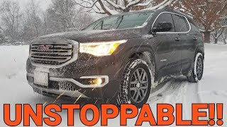 GMC Acadia First Snow Storm Drive [upl. by Gerkman]