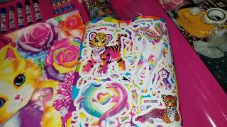 Jazzys GIANT LISA FRANK coloring book  art set [upl. by Joni]