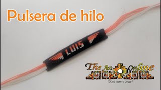 Cómo hacer una pulsera de hilo con nombre LUIS [upl. by Mosenthal]