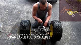 TUFF TORQ Hydrostatic Fluid Change K46 T40 John Deere [upl. by Anastasia]