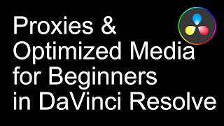 Proxy and Optimized Media File Types for Beginners in DaVinci Resolve What is the Difference Between [upl. by Gratt939]