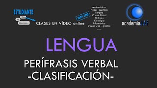 Clasificación o tipos de Perífrasis Verbales [upl. by Flanders]