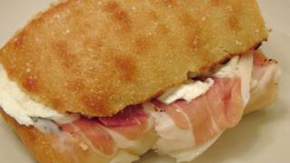 Prosciutto and Mozzarella Sandwich  My Favorite  By Laura Vitale  Laura in the Kitchen Ep 158 [upl. by Davidoff370]