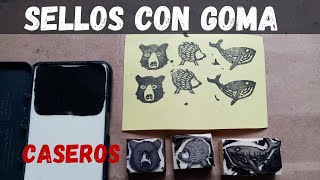 sellos caseros con goma de borrador [upl. by Anaicul354]