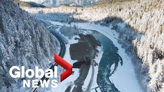 BC floods Coquihalla Highway reopens to commercial traffic weeks after extreme weather disaster [upl. by Bess]