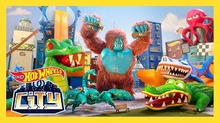 GIANT CREATURES TAKEOVER  Hot Wheels City  HotWheels [upl. by Latimore]