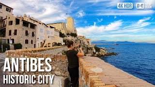 Visit Antibes The IdyllicTown On The Mediterranean  🇫🇷 France 4K HDR Walking Tour [upl. by Aerdnod]